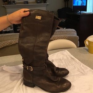 Vince Camuto boots brown worn.