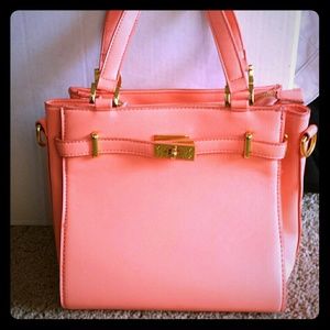 Neon Pink Hand Bag w/ strap