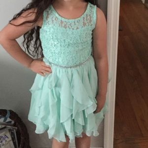 Kids Aqua Blue Dress- size 7