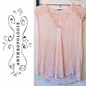 Anthropologie pink blouse