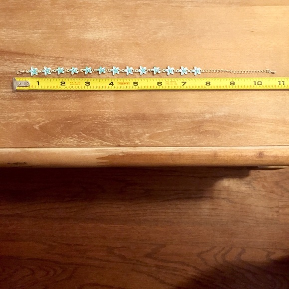 Blue Hibiscus Bracelet or Anklet - Picture 2 of 2