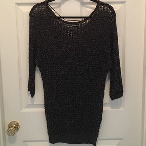 Black/Metallic Sweater Tunic