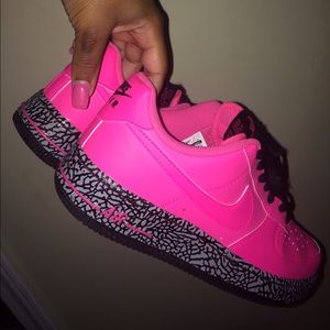 Hot Pink Elephant Print Nike Air Force 1