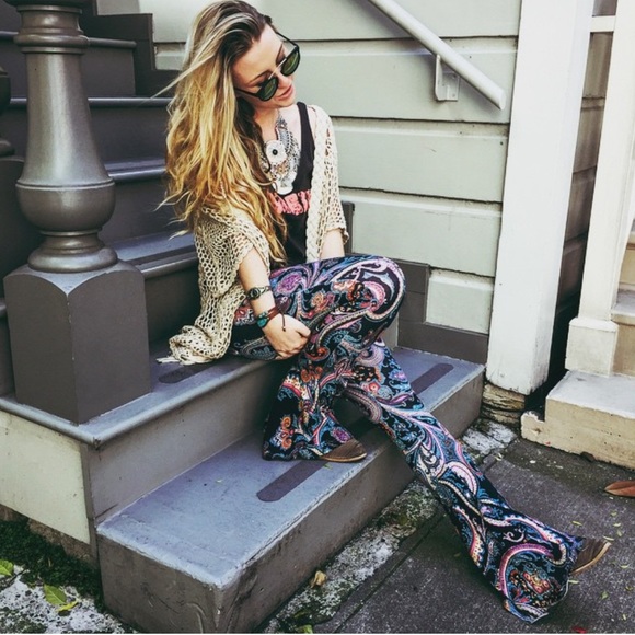 SOLD  NWT LF Printed Belll Bottoms - Picture 2 of 4