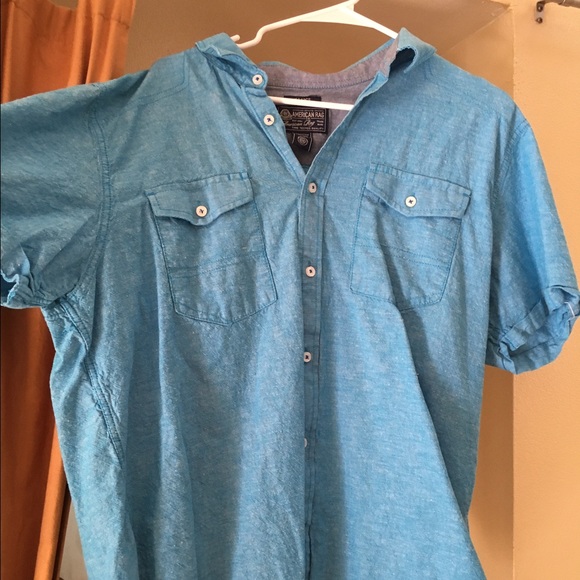 American Rag blue button down shirt