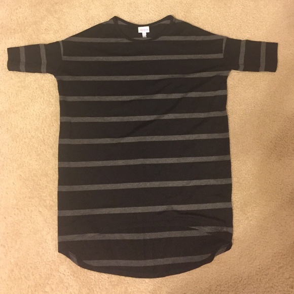 LuLaRoe Xxs Irma black and grey stripe