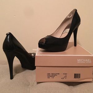 Michael Kors Black Open Toe Pumps