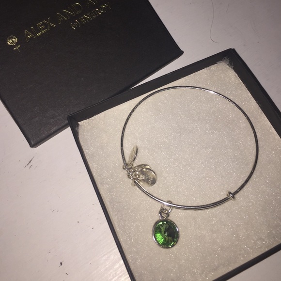 August birthstone Alex and Ani bracelet
