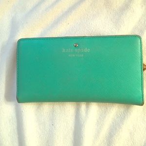 Teal Kate Spade Cedar Street Wallet
