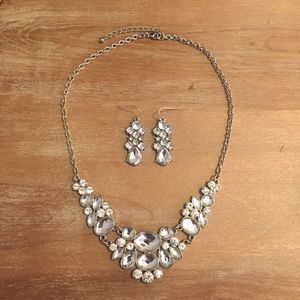 Silver Necklace & Earring Set