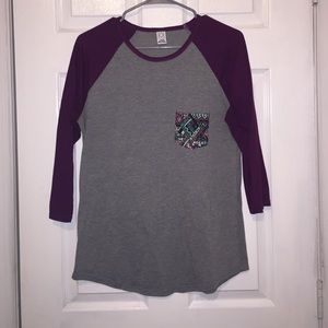 Baseball style t-shirt with pocket