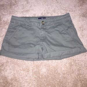 Green American Eagle cargo shorts