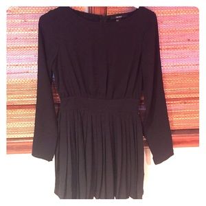Forever 21 black long sleeve skater dress