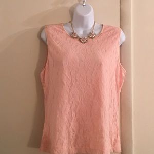 🎉REDUCED 🎉 Pink Rose Lace Tank💋