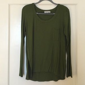 Comfy draping green shirt