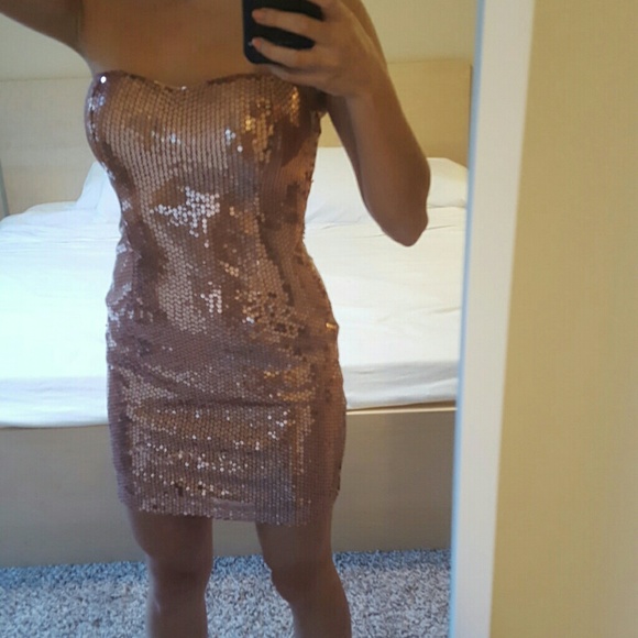 Rose Gold Sequins Dress