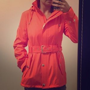 Michael Kors hooded rain coat