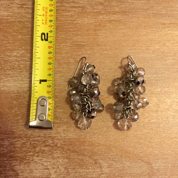 Light Grey Dangle Earrings - Picture 2 of 2