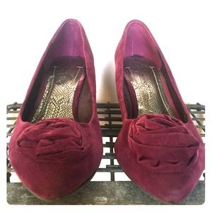 Purple suede shoes