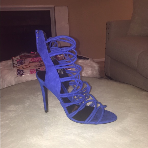 Zara Blue lace up sandals