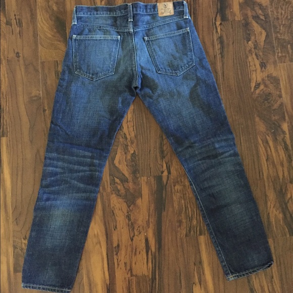 Dark wash skinny crop jeans