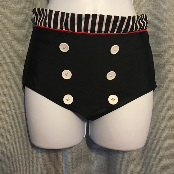 Other - NWOT. High Waisted Sailor Inspired Bikini Bottoms