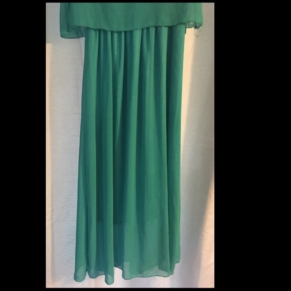 MAKE AN OFFER‼️‼️Mengyixaun Green Maxi Dress S - Picture 3 of 3
