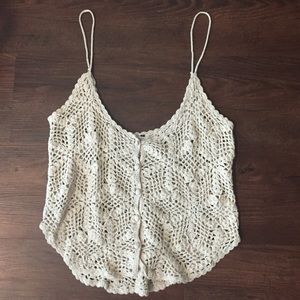 LA Hearts crochet tank top