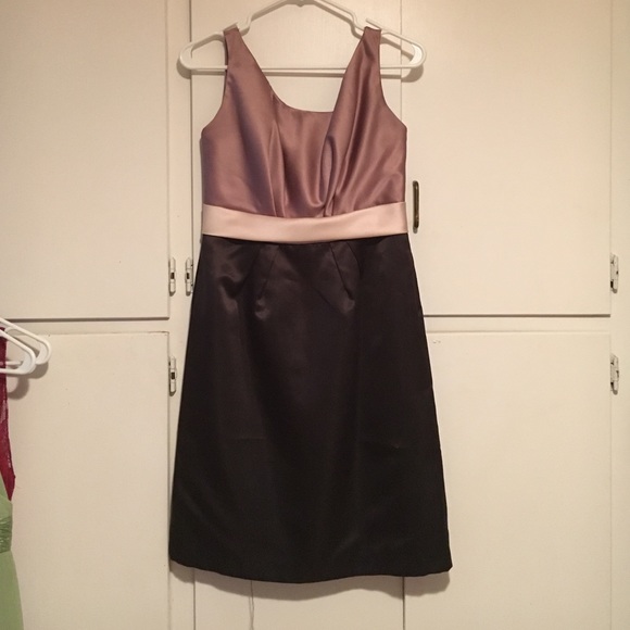 Ivory/pink/brown Mackenzie Michaels dress