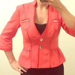 White House Black Market coral blazer