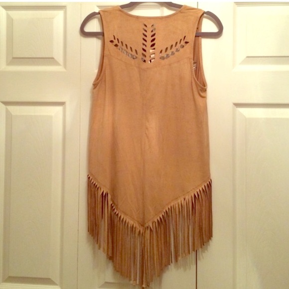 Suede Fringe Vest NWT American Rag