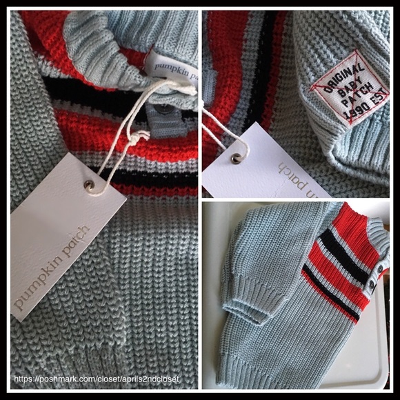 TODDLER BOY’S SWEATER COZY PULLOVER CHUNKY COTTON KNIT WINTER TOP A2C - Picture 3 of 5