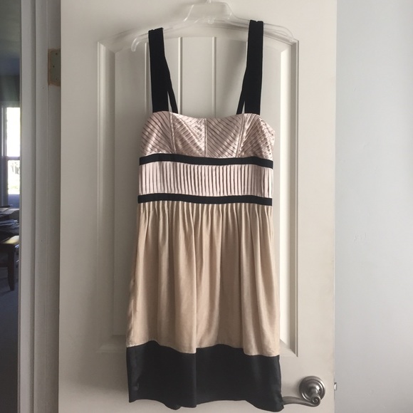 BCBG Max champagne and black dress