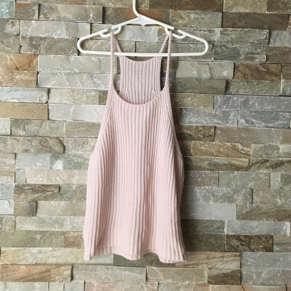 Pink knitted tank top from brandy Melville