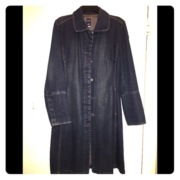 Denim trench jacket