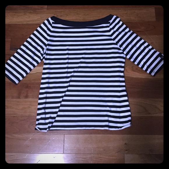 Ann Taylor 3/4 sleeve boat neck shirt