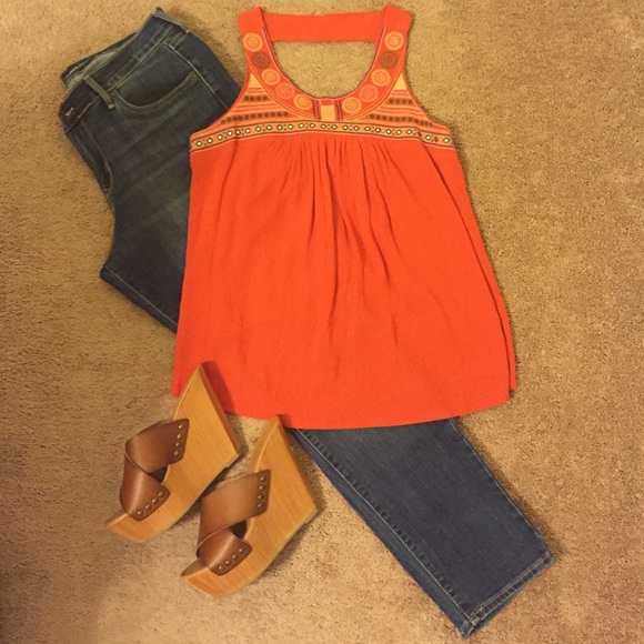 Orange tank top