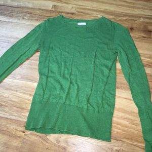 green sweater