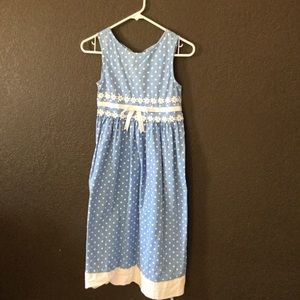 Blue polka dot dress