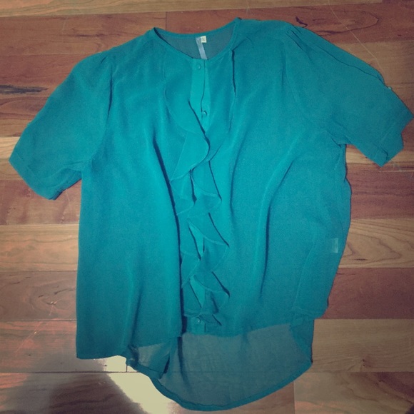 Sheer green blouse