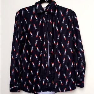 YSL inspired lipstick print blouse!