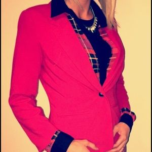 Kensie 3/4 sleeve red blazer