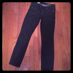 Pinstripe skinny jeans