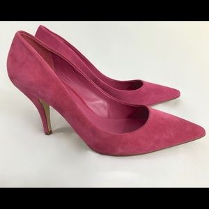 Madonna's Truth or Dare pink suede heels 9.5