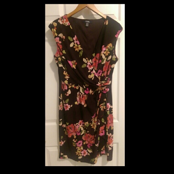 NWT Chaps Splice Faux Wrap Dress