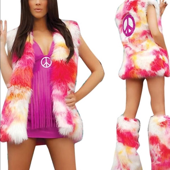 J Valentine Fur Hippie Costume