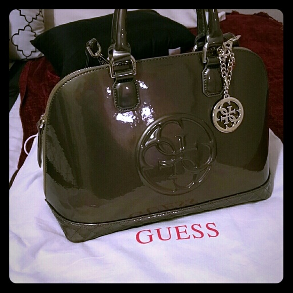 Guess handbag dome satchel gold large make offer