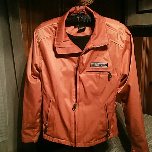 ORANGE HARLEY DAVIDSON JACKET