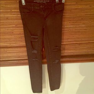 American eagle distressed black jeans