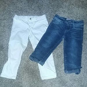 2 pair girls jeans Caprio size 8